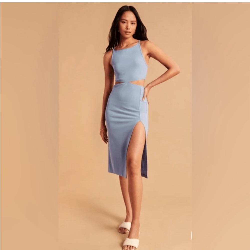 Brand New with Tags. Midi Dress with Side Cut Outs